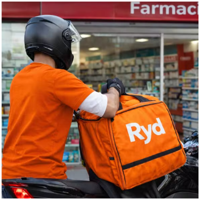 Entregador RYD na farmácia